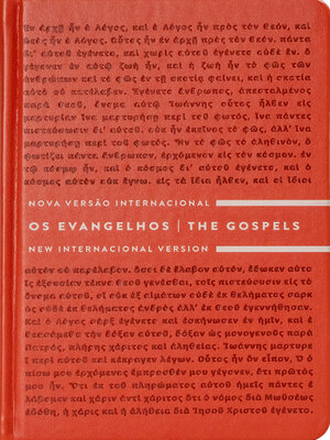 cover image of Os Evangelhos--Edição Bilíngue, Português / Inglês, NVI / NIV, com palavras de Jesus em azul--Capa dura